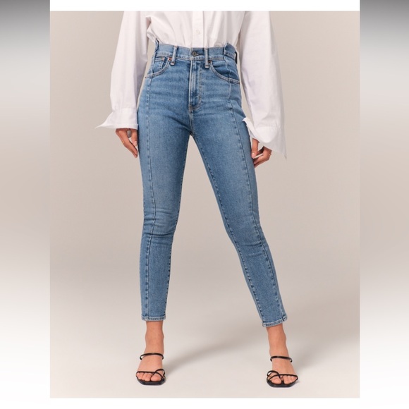 A&F Curve Love Super Skinny Ankle High Rise Jean - Picture 5 of 11